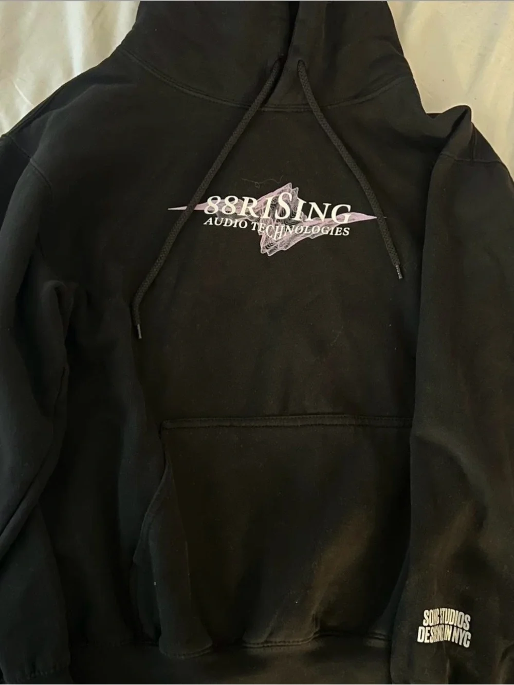 88Rising Black & Lilac Graphic Hoodie - Women Jackets & Coats